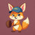 Cartoon fox with a baseball glove and blue cap reading “Míny” – printed on premium heavyweight cotton T-shirt for moms who love fun and comfort