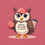 Cute cartoon owl cheerleader holding a pom-pom and clipboard, wearing a red cap with the quote “Behind Every Great Swing Is a Loud Mom” – featured on garment-dyed heavyweight cotton tee