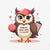 Cute cartoon owl cheerleader holding a pom-pom and clipboard, wearing a red cap with the quote “Behind Every Great Swing Is a Loud Mom” – featured on garment-dyed heavyweight cotton tee