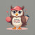 Cute cartoon owl cheerleader holding a pom-pom and clipboard, wearing a red cap with the quote “Behind Every Great Swing Is a Loud Mom” – featured on garment-dyed heavyweight cotton tee