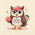 Cute cartoon owl cheerleader holding a pom-pom and clipboard, wearing a red cap with the quote “Behind Every Great Swing Is a Loud Mom” – featured on garment-dyed heavyweight cotton tee