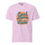 Graphic t-shirt with text “Cool Moms Raise Cool Kids” in bold vintage font – fun parenting design on soft garment-dyed cotton tee