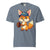Cartoon fox with a baseball glove and blue cap reading “Míny” – printed on premium heavyweight cotton T-shirt for moms who love fun and comfort