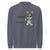 Gray sweatshirt with a cartoon rabbit and text on a white background