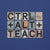 “CTRL + ALT + TEACH text embroidered on premium cotton fleece sweatshirt with keyboard-themed icons – ideal for tech-loving teachers”