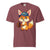 Cartoon fox with a baseball glove and blue cap reading “Míny” – printed on premium heavyweight cotton T-shirt for moms who love fun and comfort