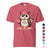 Cute cartoon owl cheerleader holding a pom-pom and clipboard, wearing a red cap with the quote “Behind Every Great Swing Is a Loud Mom” – featured on garment-dyed heavyweight cotton tee