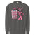 Gray sweatshirt with a pink panther graphic and 'Cool Mom Club President' text on a white background
