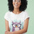 Cute purple owl with glasses sitting on stacked books, with quote 