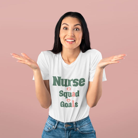 Nurse Squad Goals T-Shirt | Cute Organic Cotton Medical Team Tee | Nurse Gift