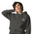 Funny embroidered nurse hoodie with pastel text saying 