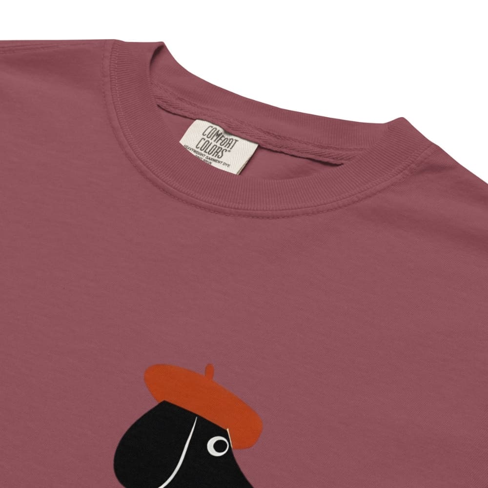 Brick t-shirt with a rooster design and 'Comfort Colors' label.