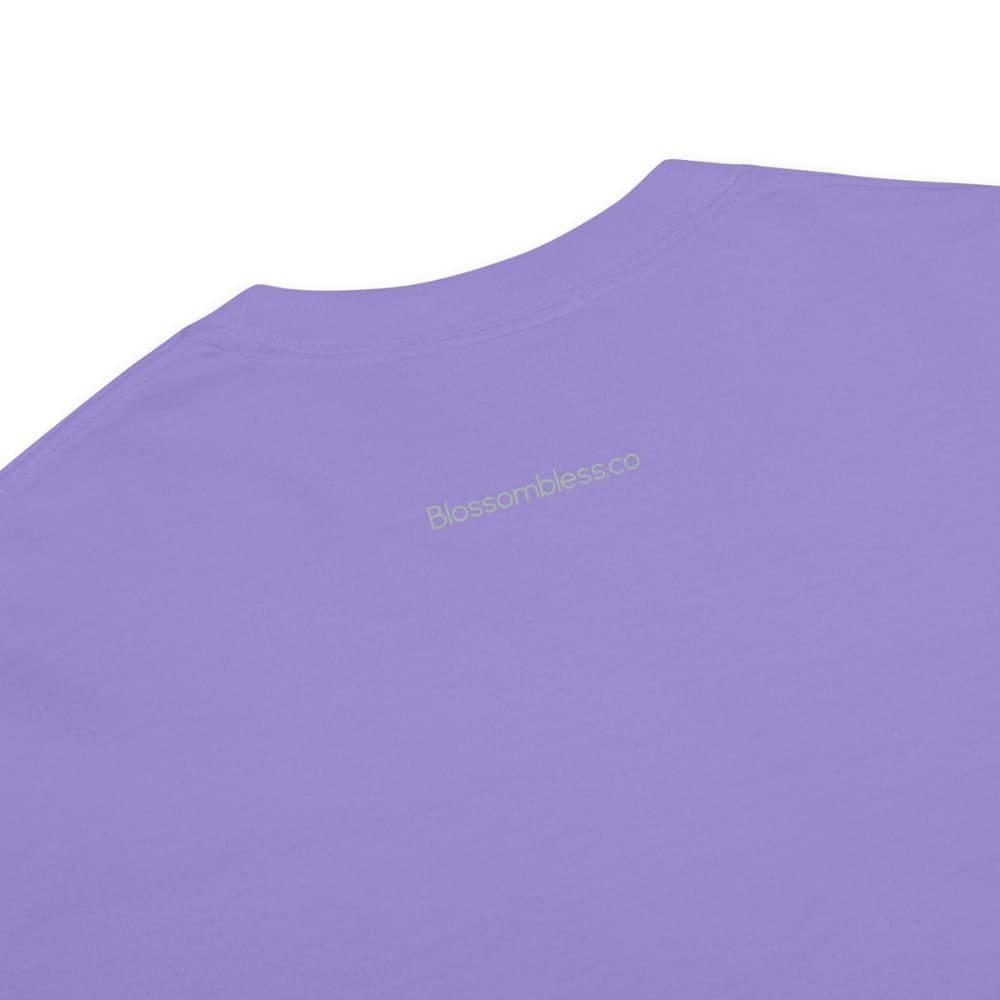 Maroon t-shirt with a gold and white logo on a white background
