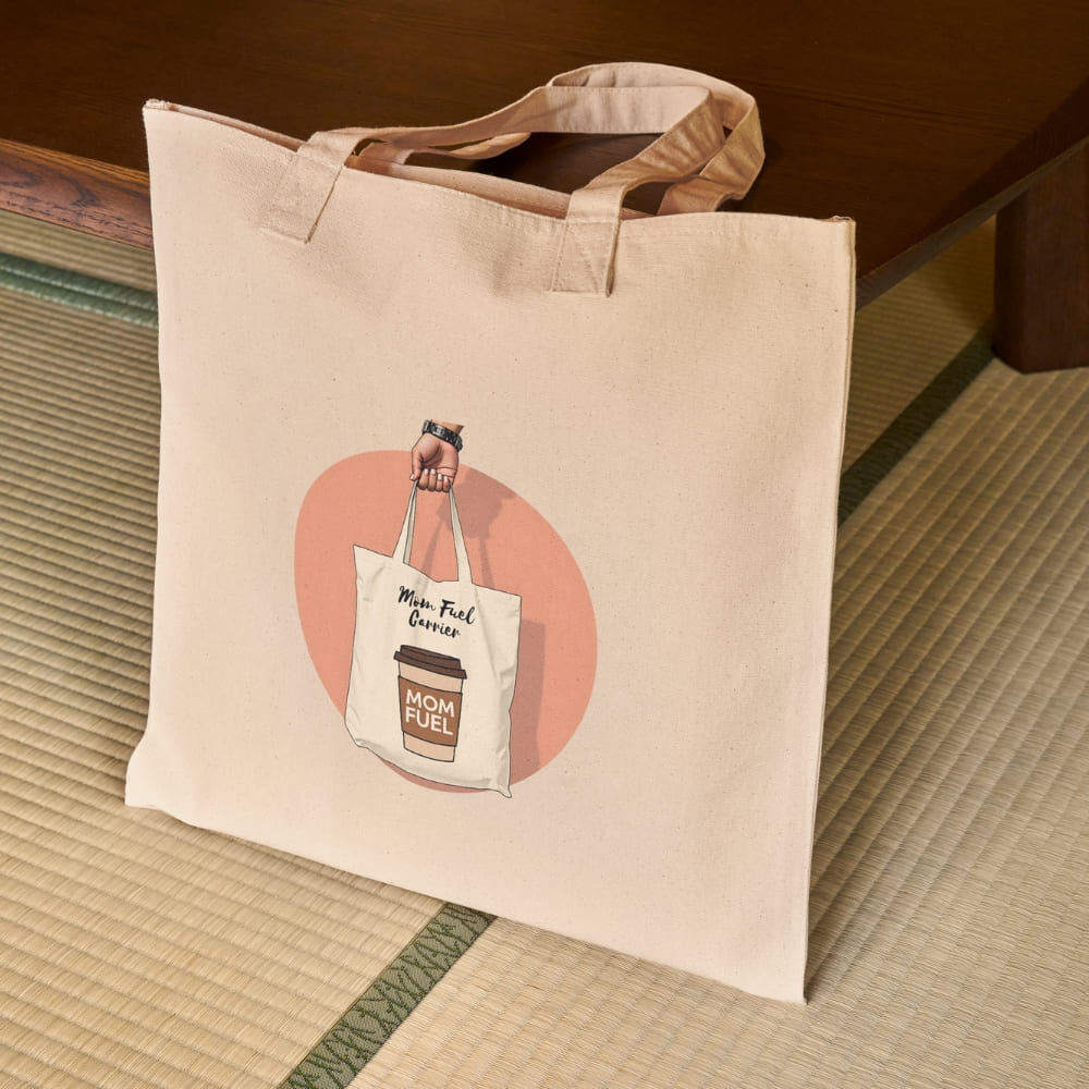 Mom Fuel Organic Cotton Tote Bag – Eco-Friendly & Stylish Carryall