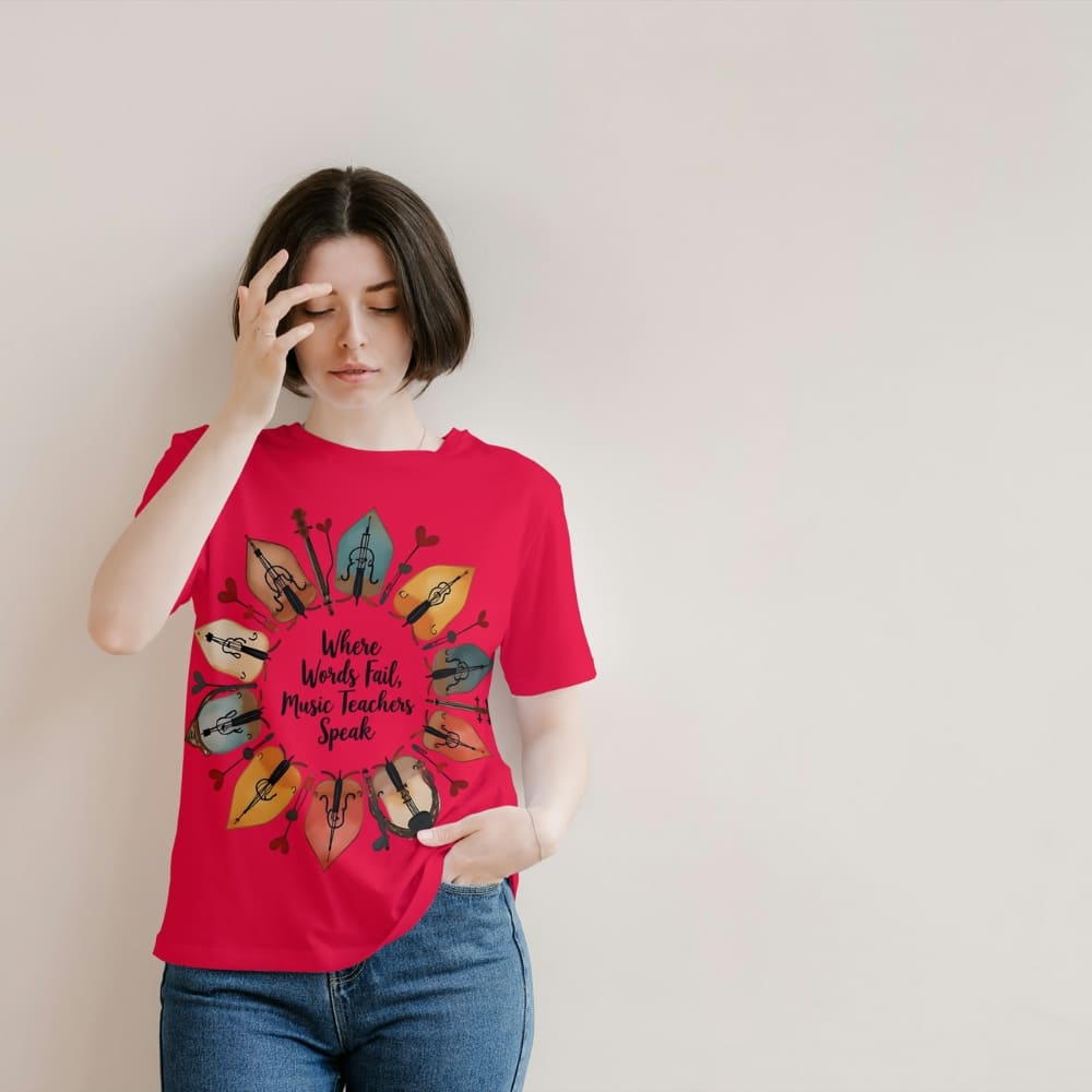 String Instrument Wreath Shirt – Eco-Friendly Music Lover Gift – Violin, Cello, Double Bass Leaf Design – Organic Cotton Apparel