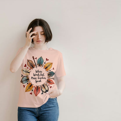 String Instrument Wreath Shirt – Eco-Friendly Music Lover Gift – Violin, Cello, Double Bass Leaf Design – Organic Cotton Apparel