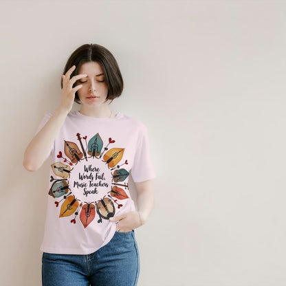 String Instrument Wreath Shirt – Eco-Friendly Music Lover Gift – Violin, Cello, Double Bass Leaf Design – Organic Cotton Apparel