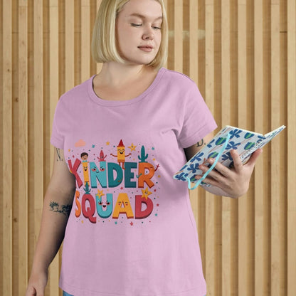 Kinder Squad T-Shirt – Colorful Kindergarten Teacher Shirt | Back to School Tee