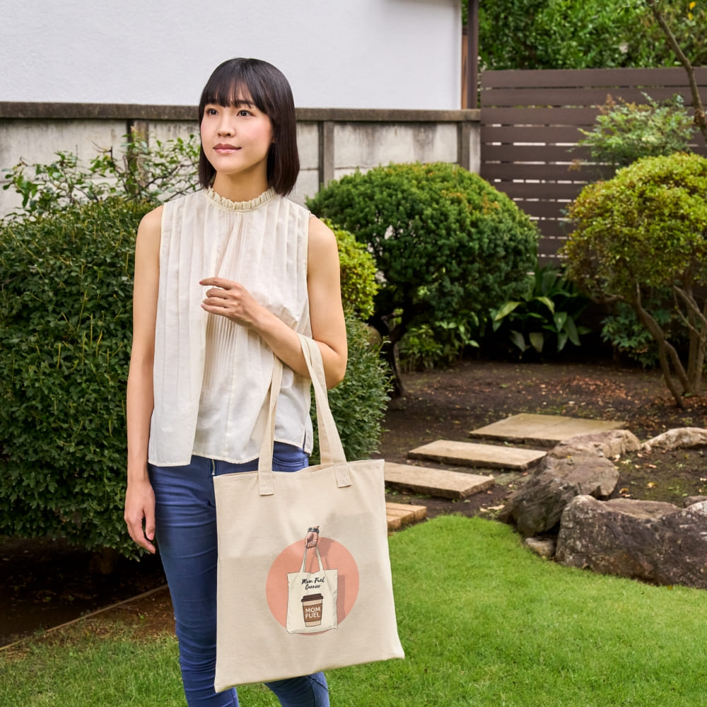 Mom Fuel Organic Cotton Tote Bag – Eco-Friendly & Stylish Carryall