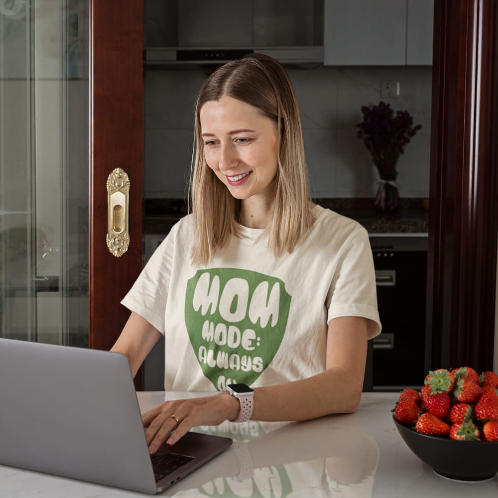 Mom Mode Always On T-Shirt | Garment-Dyed Heavyweight Cotton Tee | Funny Mom Life Gift