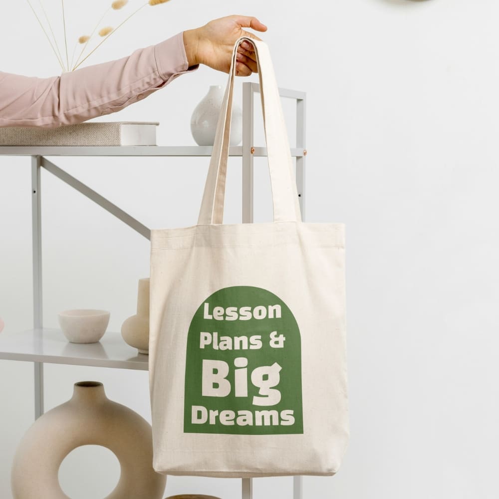 Teacher Tote Bag – Lesson Plans & Big Dreams