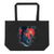 ICU Nurse Heartbeat Hero – Large Organic Tote Bag