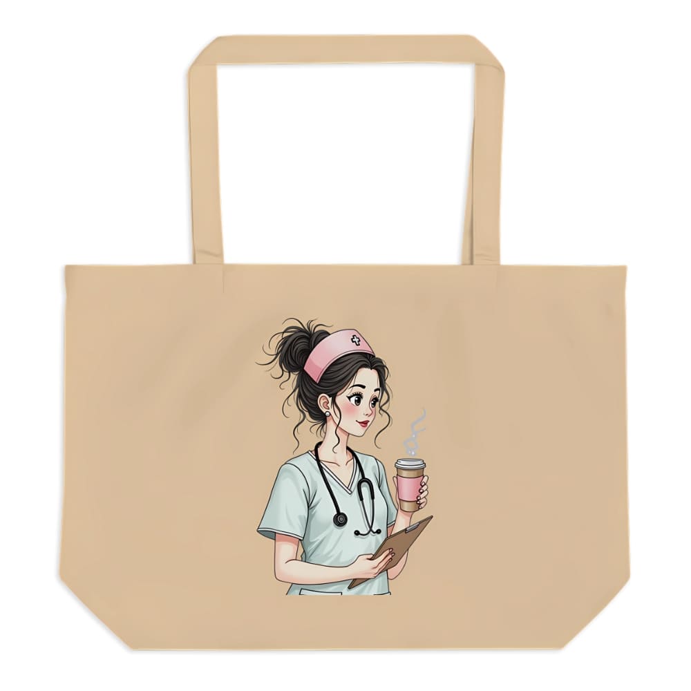 Coffee Nurse Life – Large Organic Cotton Tote Bag