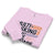 Sweatshirt design with text “Multitasking Is My Love Language” in colorful pastel blocks and checkboxes, printed on vintage-style cotton fleece.