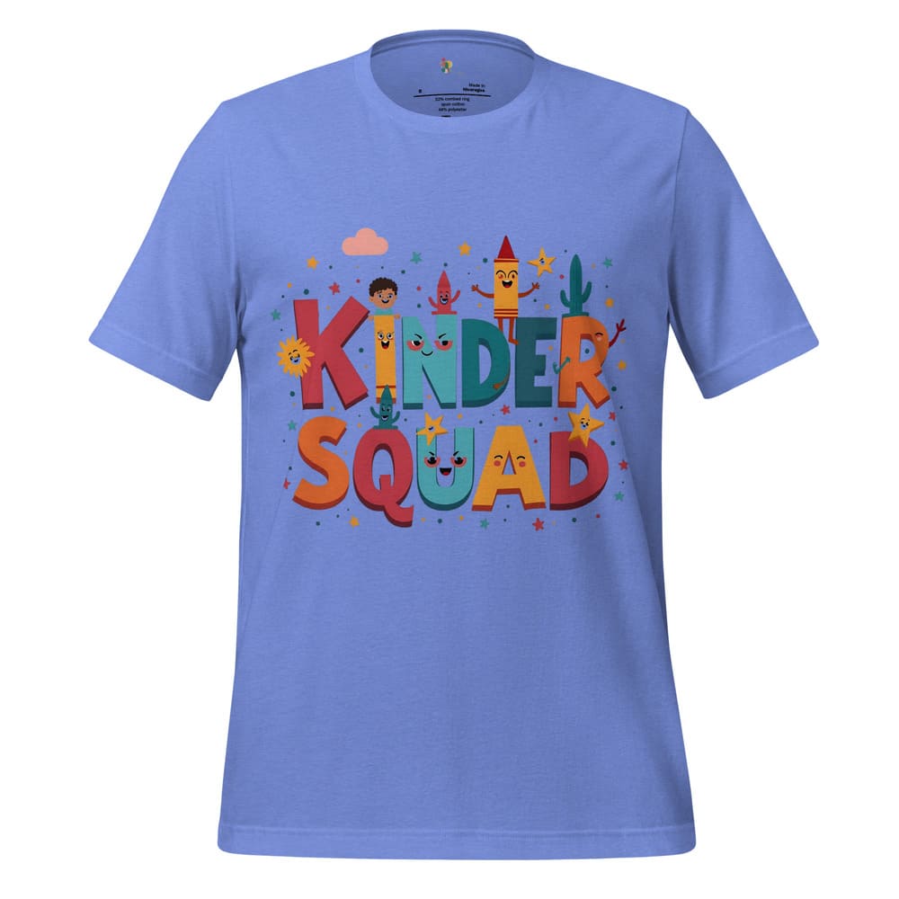 Kinder Squad T-Shirt – Colorful Kindergarten Teacher Shirt | Back to School Tee