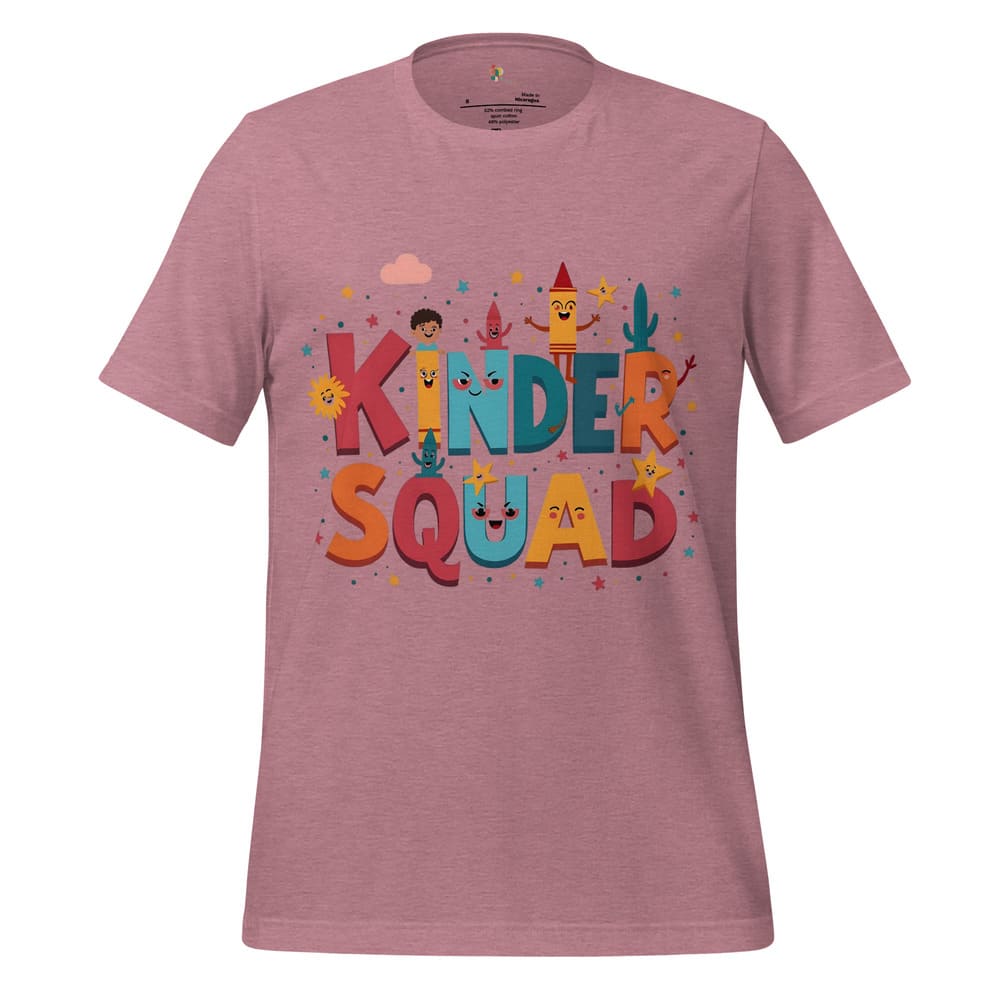 Kinder Squad T-Shirt – Colorful Kindergarten Teacher Shirt | Back to School Tee