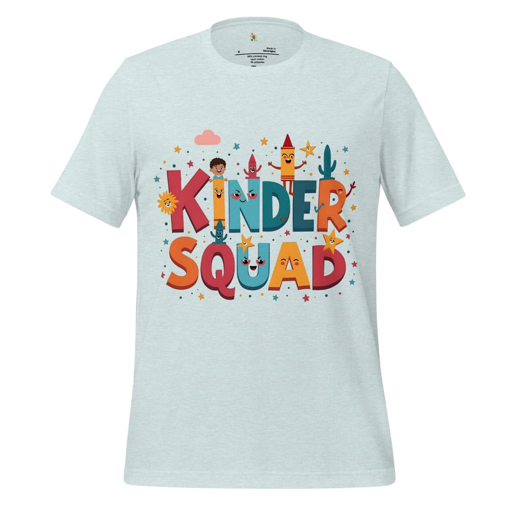 Kinder Squad T-Shirt – Colorful Kindergarten Teacher Shirt | Back to School Tee