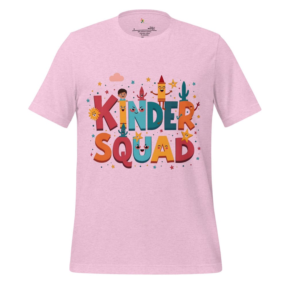 Kinder Squad T-Shirt – Colorful Kindergarten Teacher Shirt | Back to School Tee
