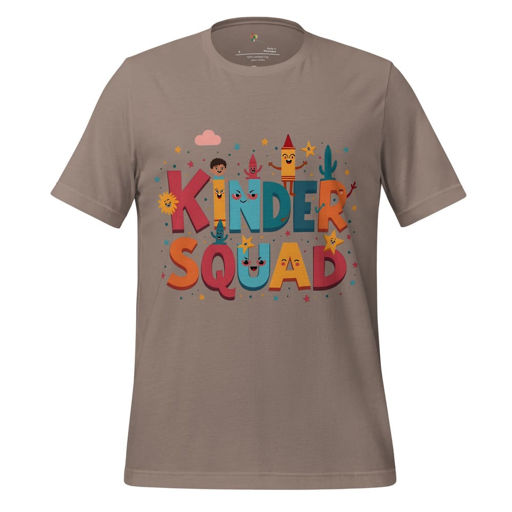 Kinder Squad T-Shirt – Colorful Kindergarten Teacher Shirt | Back to School Tee